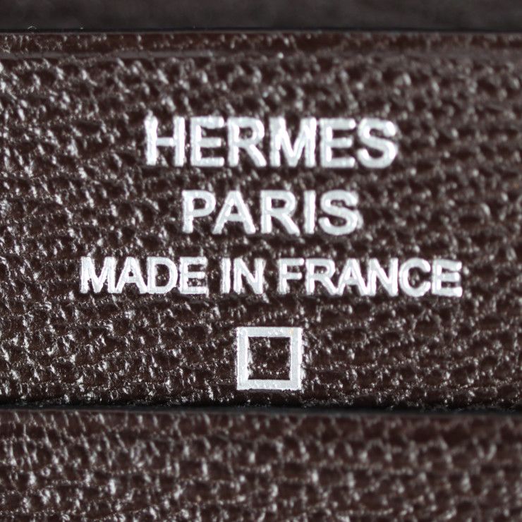 HERMES エルメス  アザップ コンバイン 二つ折り財布    アリゲーター ハバナ ダークブラウン系 シルバー金具  ラウンドファスナー 長財布 □M刻印 【本物保証】