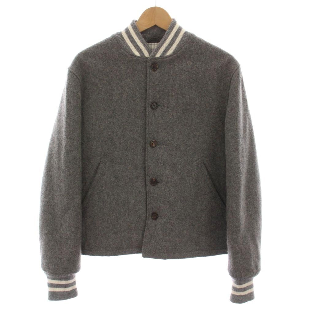 80s OLD SAGAWA スタジャン ウール レザー 紺 刺繍 古着 2025年最新