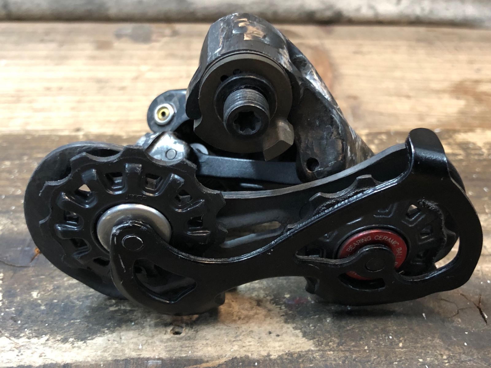 IS881 カンパニョーロ CAMPAGNOLO スーパーレコード SUPER RECORD リアディレイラー 11S クリア剥離あり