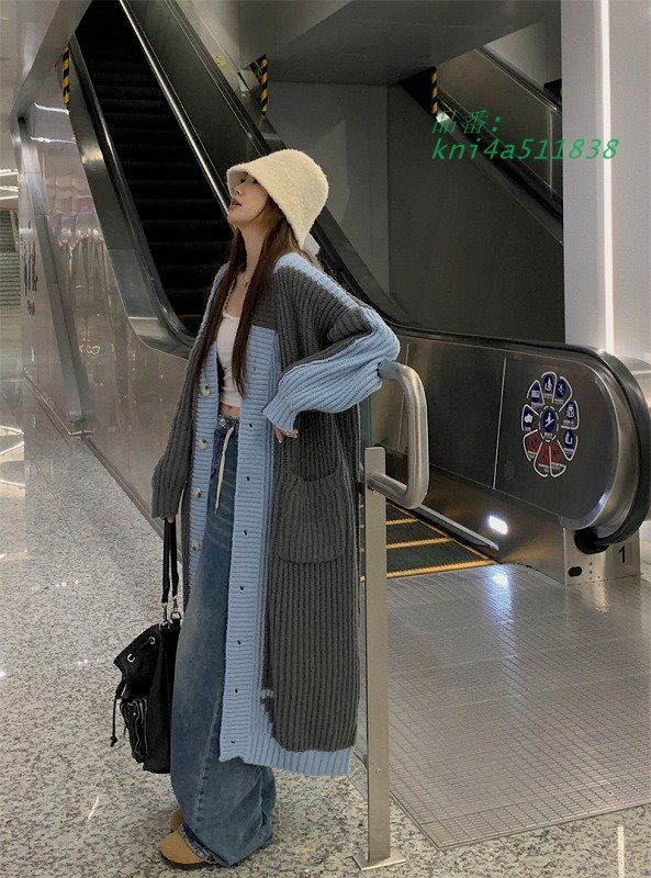 ニットカーディガン韓国ファッ