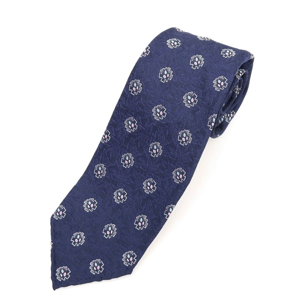中古】タイユアタイ TIE YOUR TIE ボタニカル柄 セッテピエゲ シルク