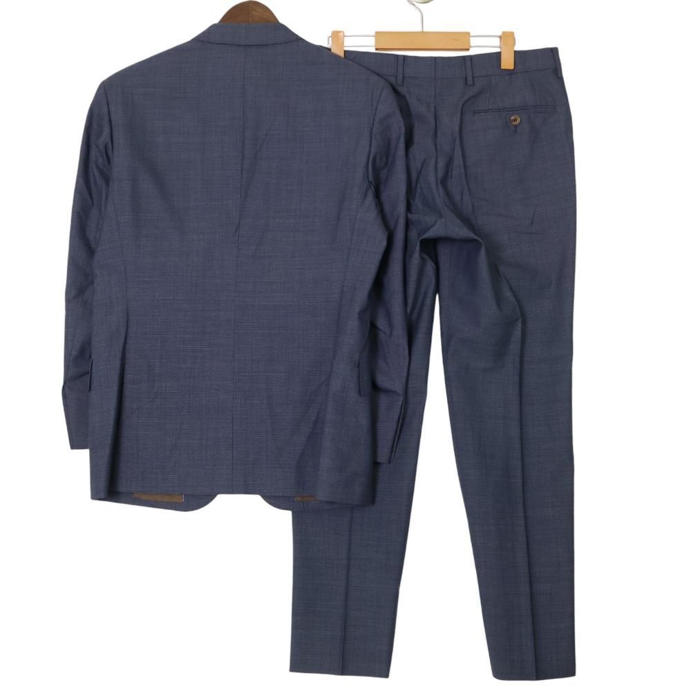 【美品】ポールスミス スーツ セットアップ L ネイビー 紺色 ゼニア 背抜き ポールスミス スーツ 背抜き ポール スミス × エルメネジルド ゼニア