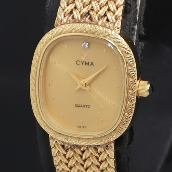 正規品】バルコン QZ Toshie 石付 ゴールド文字盤 レディース 腕時計