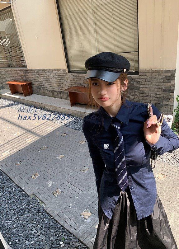 ネクタイ長袖シャツ韓国ファッ