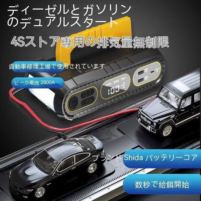 2025新型ジャンプスターター 12v 10000-12000mAh 12ボルトポータブルリチウムジャンプスターター 緊急ライト 安全保護機能 認証 MANTTHAN_COM