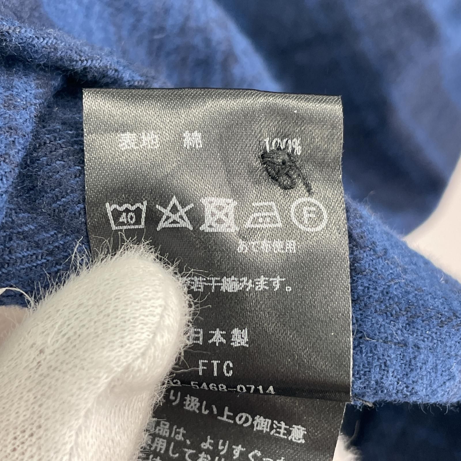 FTC フランネル長袖シャツ ブルー L-東京都 新型コロナ