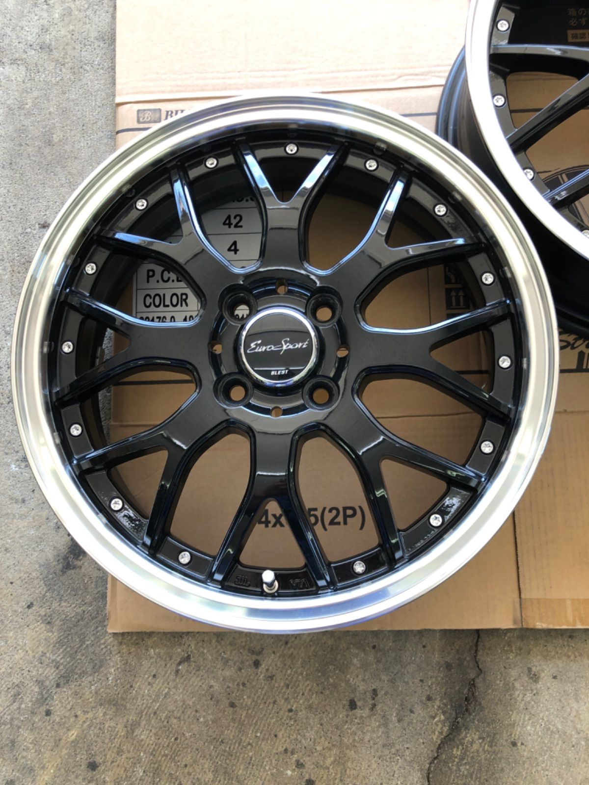 軽自動車 2本 アルミホイール BLEST EURO SPORT 16インチ 5J 45