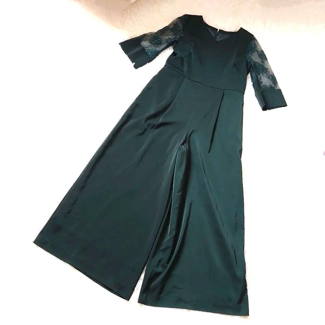 aimer anche オールインワン エメ パンツドレス レース グリーン 緑 サイズ9