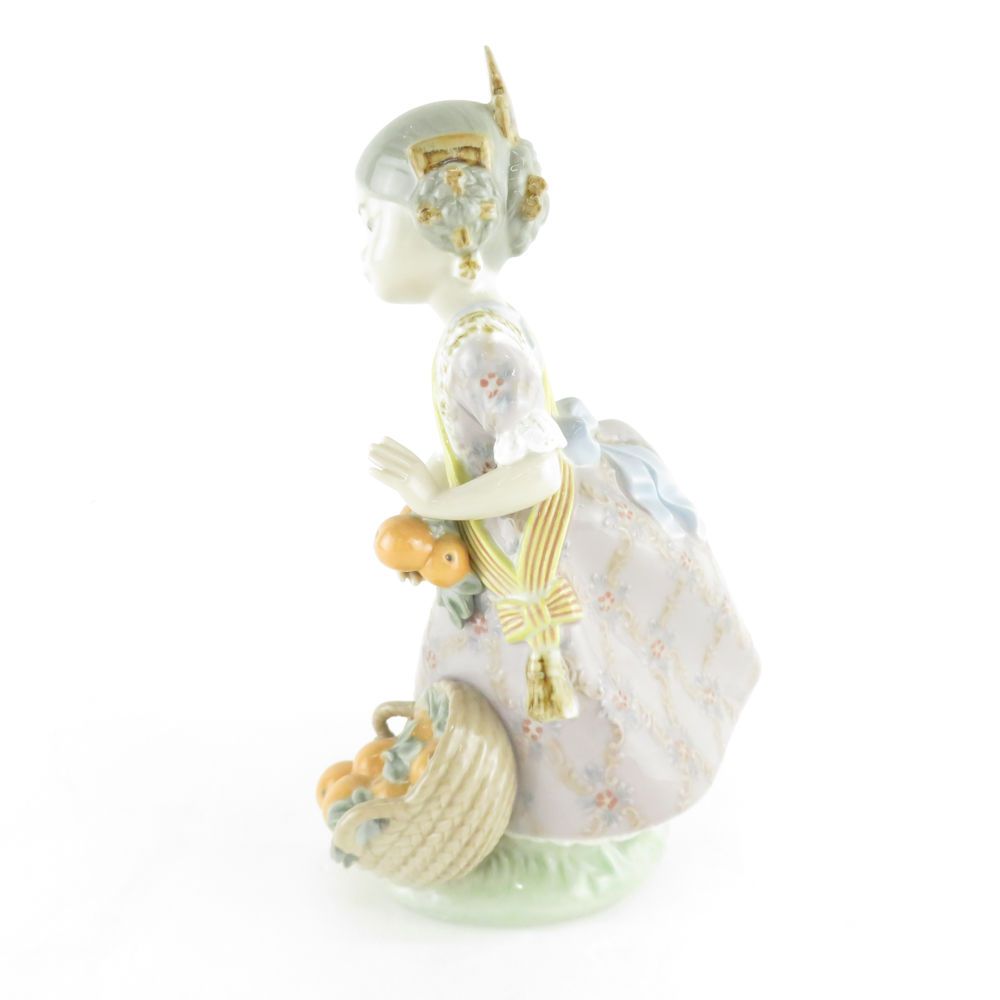 美品 LLADRO リヤドロ 1422 ミスバレンシア フィギュリン ガール 置物 陶器人形 西洋オブジェ 廃盤 SU6494S