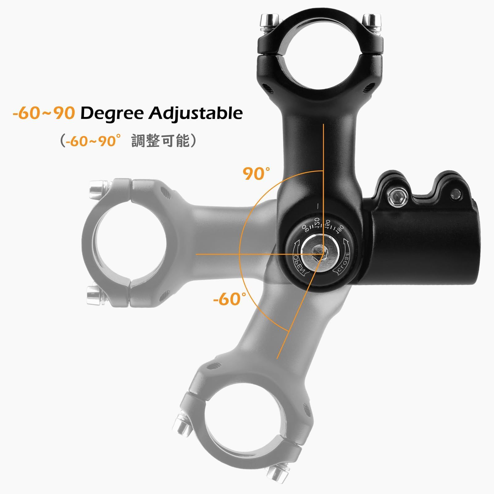 数量限定】バイクステム クランプ径 28.6mm 25.4mm ハンドルステム マウンテンバイク ロードバイク クロスバイク 対応可能 0～60度調整  自転車ステム ハンドルバー用 90mm / 110ｍｍ TRIWONDER / 120mm / 130mm - メルカリ