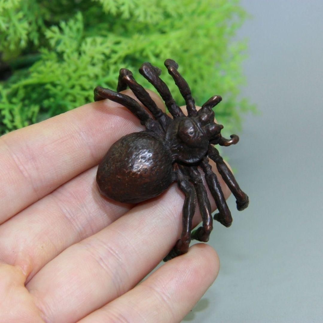 銅 細工 蜘蛛 茶道茶寵 装飾品 工芸品 美術品 置物 銅細工 蜘蛛