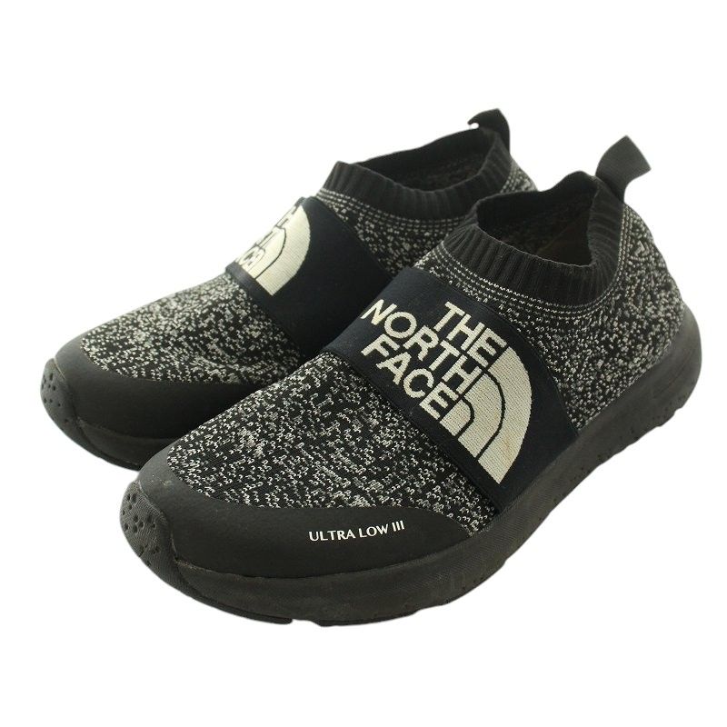 ザノースフェイス THE NORTH FACE Ultra Low III ウルトラ ロー 3 スニーカー アフタースポーツシューズ ロゴ 総柄  US8 26cm 黒 ブラック NF51803 /IR ■GY18