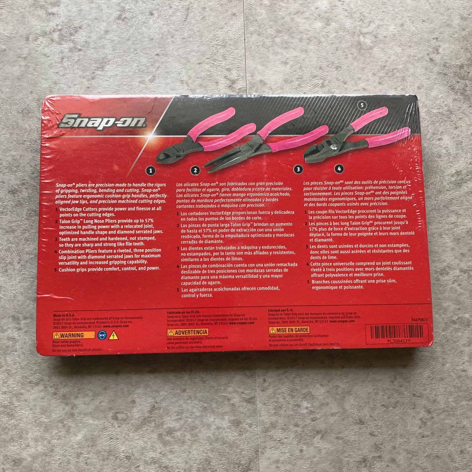 Snap-on スナップオン 3pc プライヤーセット ピンク PL306ACFP - メルカリ