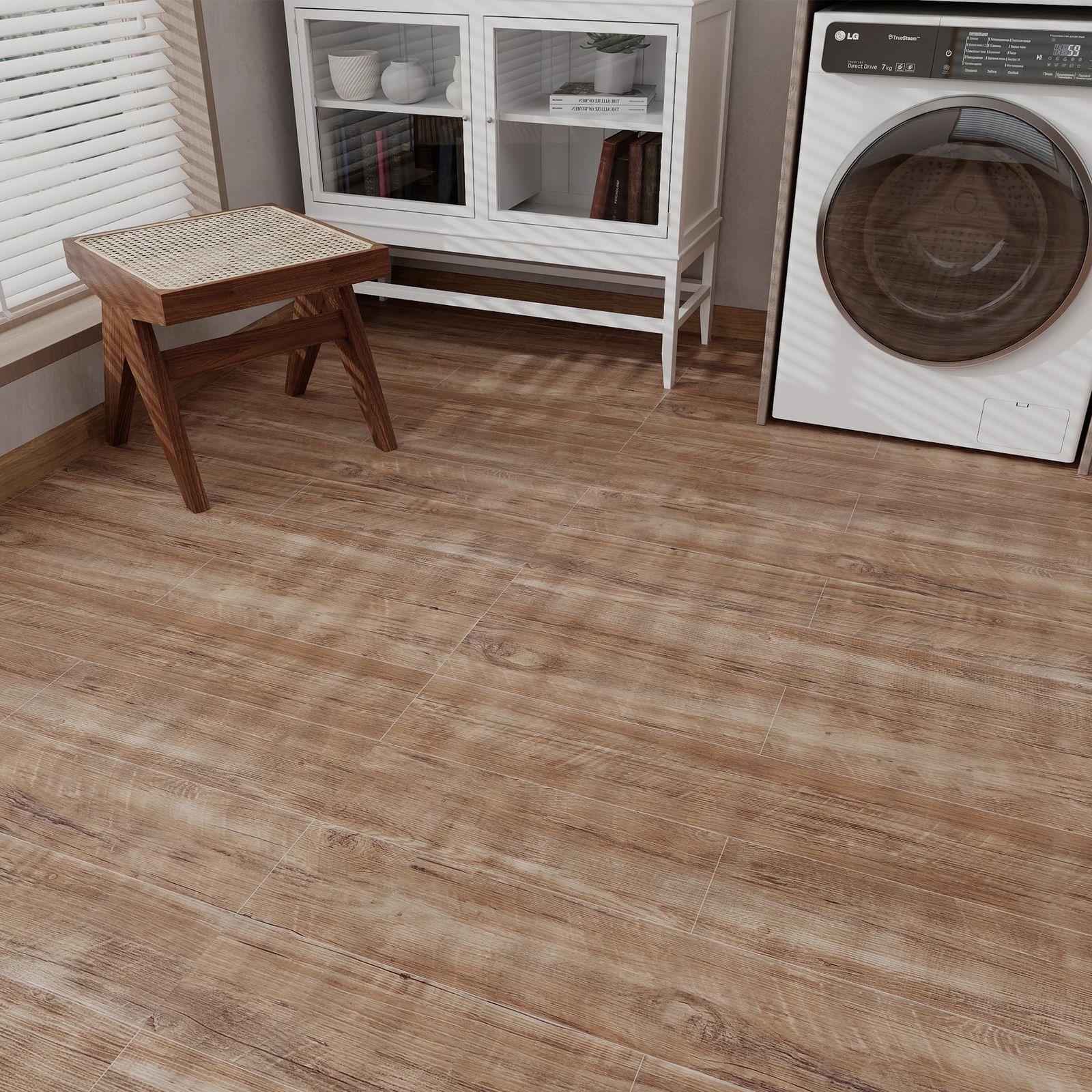 フロアタイル 約3畳|36枚入り フローリング マット 置くだけ 木目 クッション フロア マット 3畳|6畳|12畳 床 リメイク シート 接着剤不要 貼るだけ 初心者OK 賃貸ok 防水 床材 DIY ピタフィー フロアリングタイル 914.4*1 HRDEVELOPMENT_JP