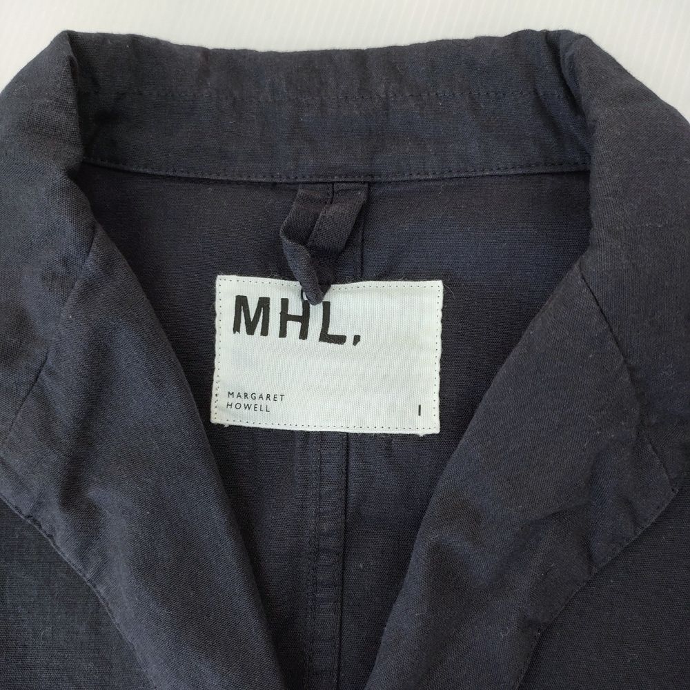 MHL. 595-1157551 COTTON LINEN SHIRTING サイズ1 ベルト付き