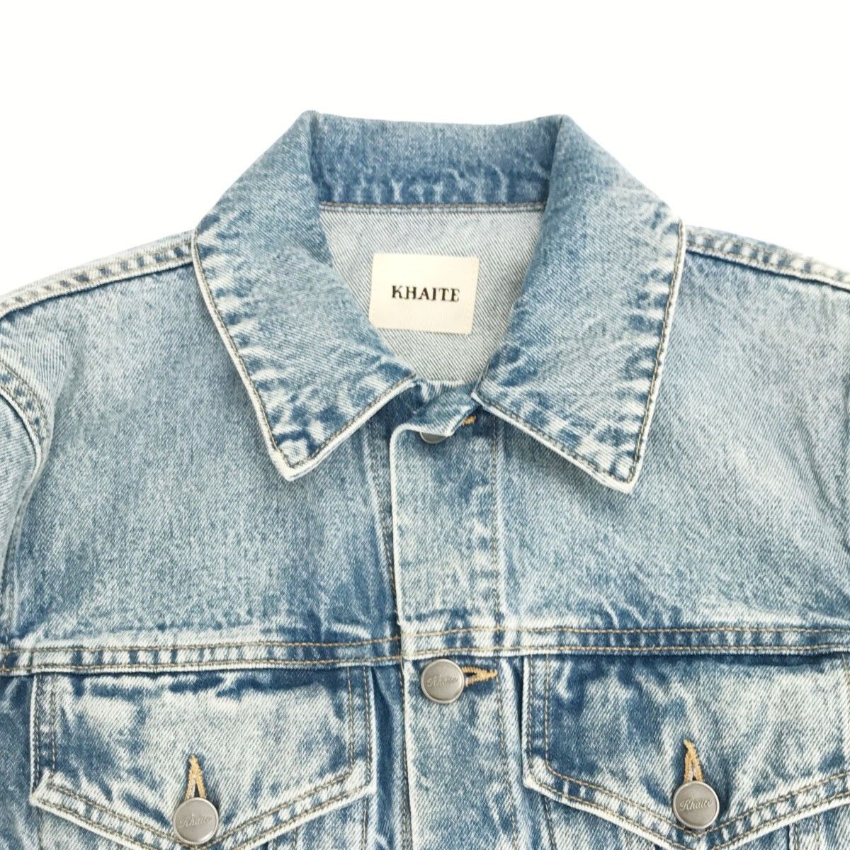 KHAITE ケイト RIZZO DENIM JACKET クロップドデニムジャケット  インディゴ Khaite Rizzo Denim Jacket | Saks Fifth Avenue