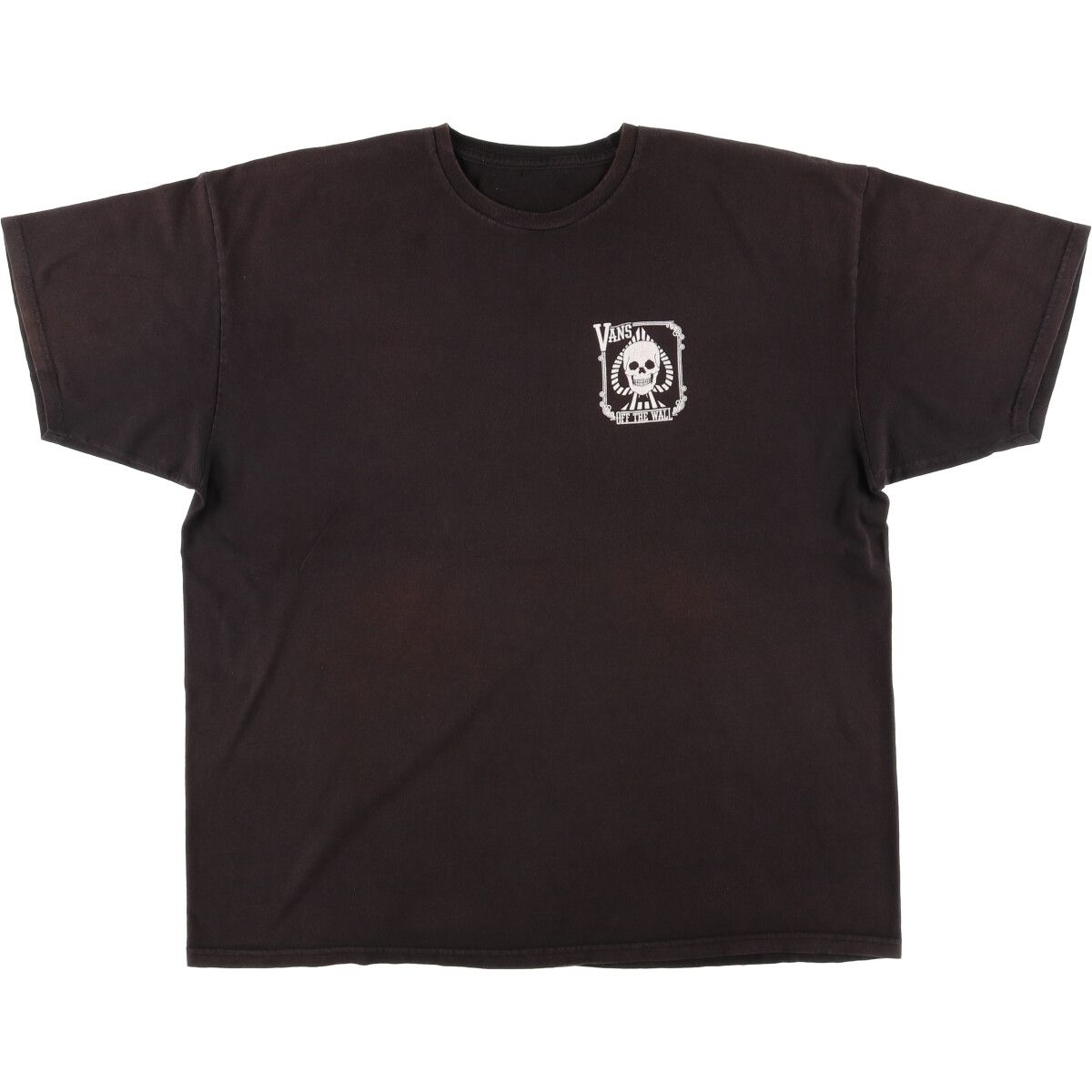 古着 バンズ VANS ドクロ柄 スカル柄 バックプリント サーフ スケートTシャツ メンズXXL/eaa445611