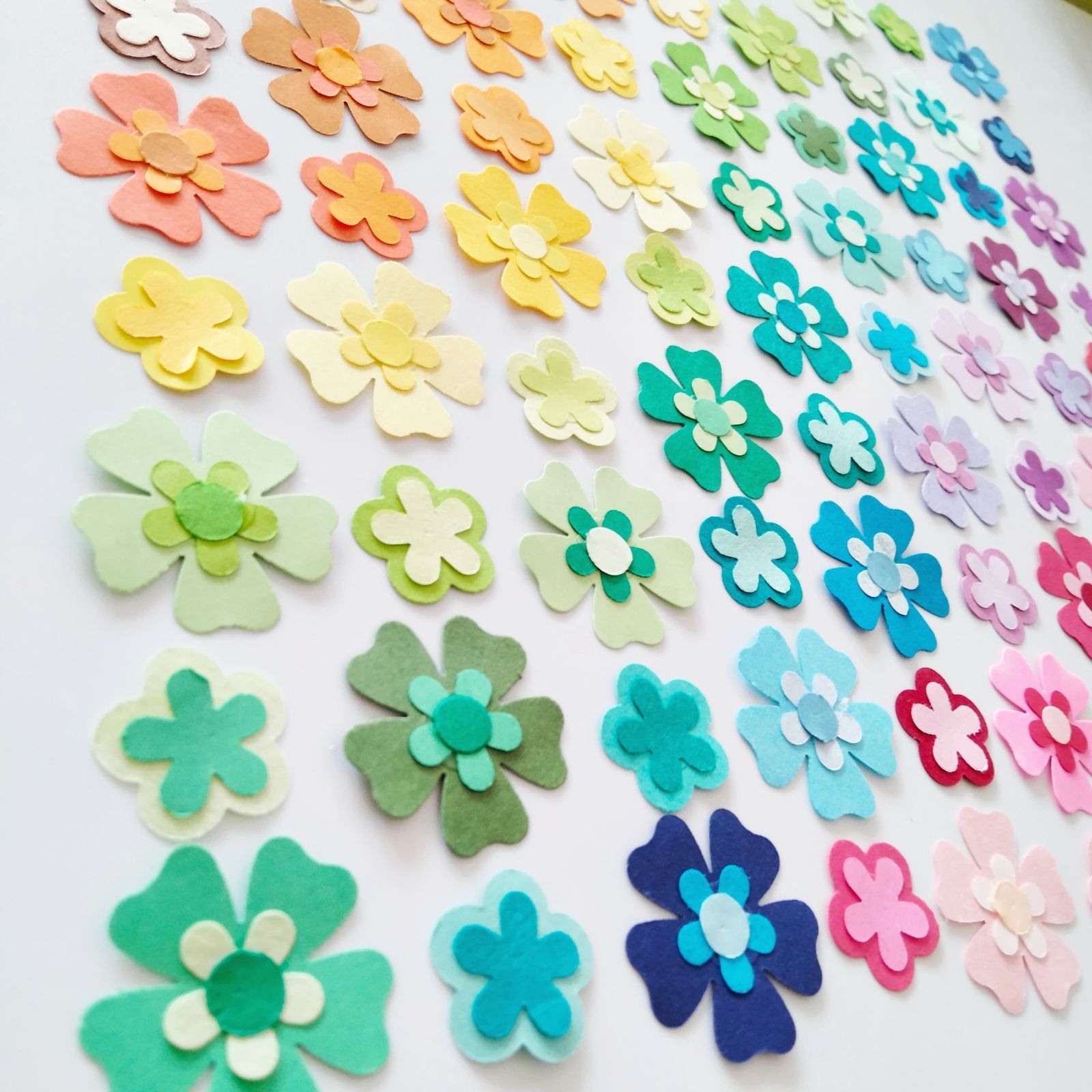 花 クラフトパンチ アルバム 壁面 スクラップブッキング ペーパークラフト 卒園