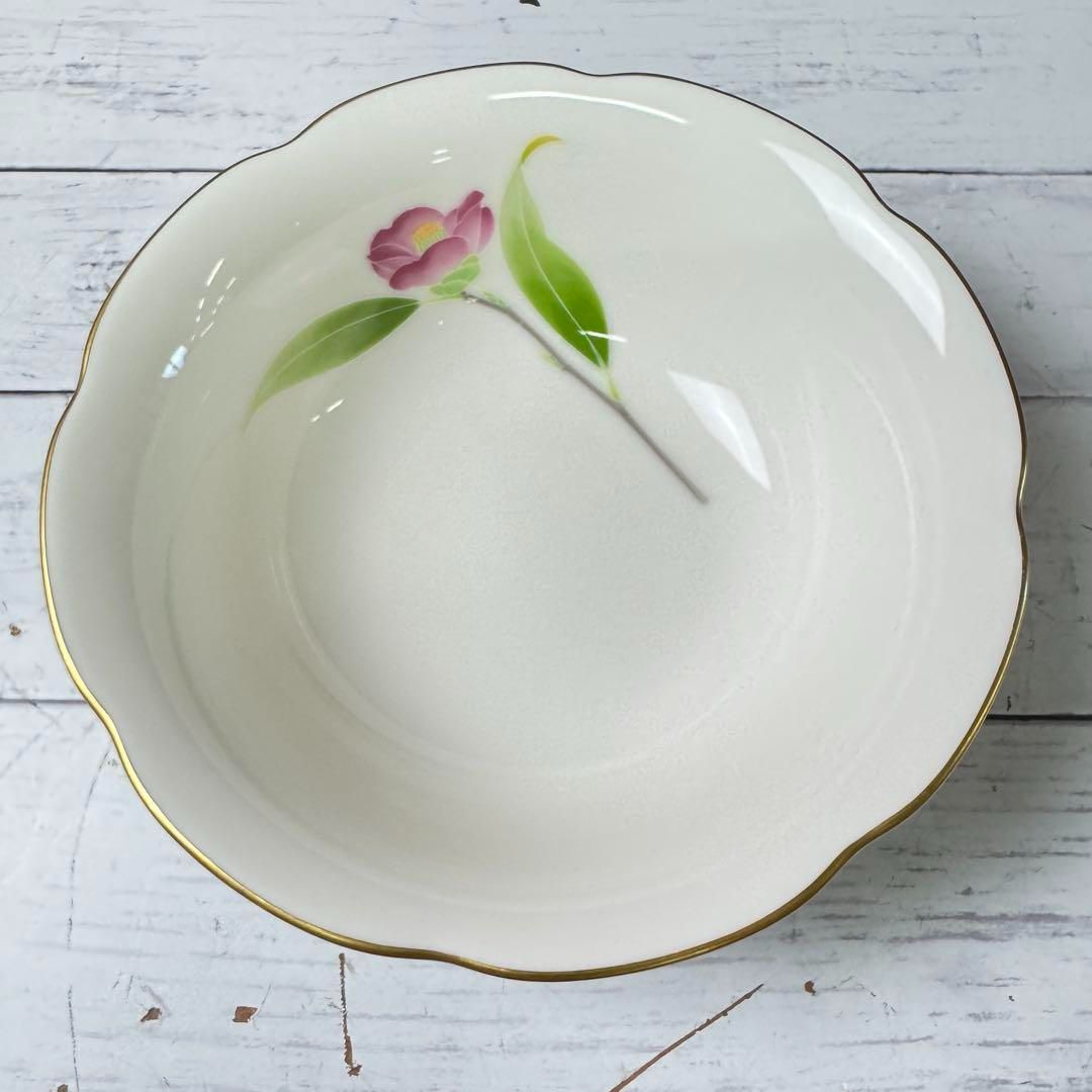 香蘭社 ローズシャワー バスケット バスケット ボウル 花柄 金縁 5点セット 香蘭社 ローズシャワー バスケット バスケット ボウル 花柄 金縁