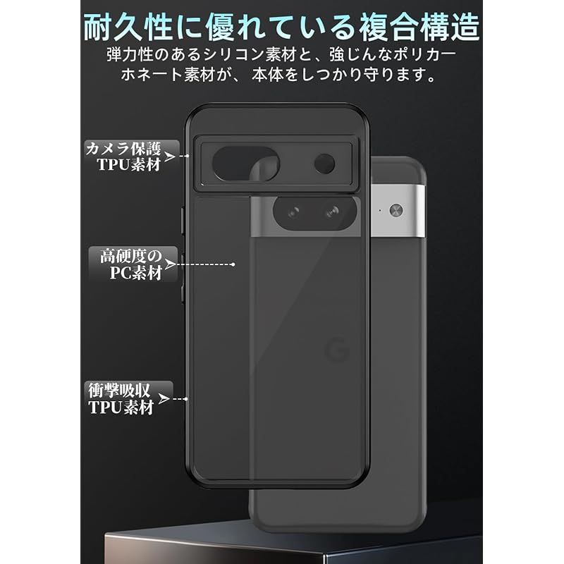 ZXZone for Google Pixel 8a ケース 半透明 マット感ケース 耐