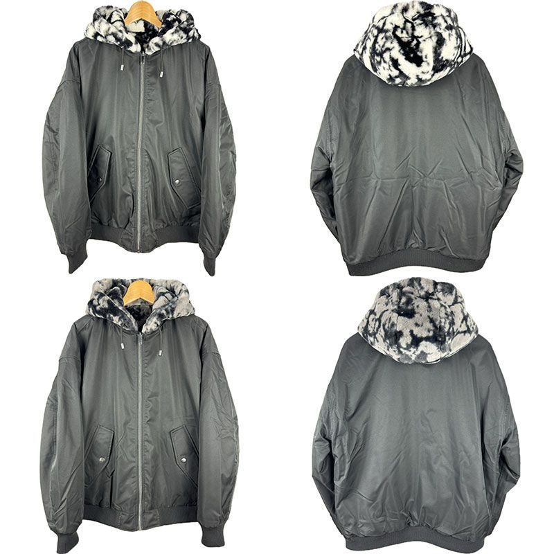 Rings リングス 【Mサイズ/2カラー】総柄ファーリバーシブルフード