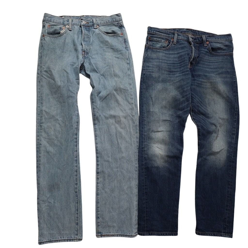 古着卸 リーバイス 501 デニム パンツ 8枚セット メンズ 30 ヒゲ アメカジ フェード 革パッチ 古着 NC1329