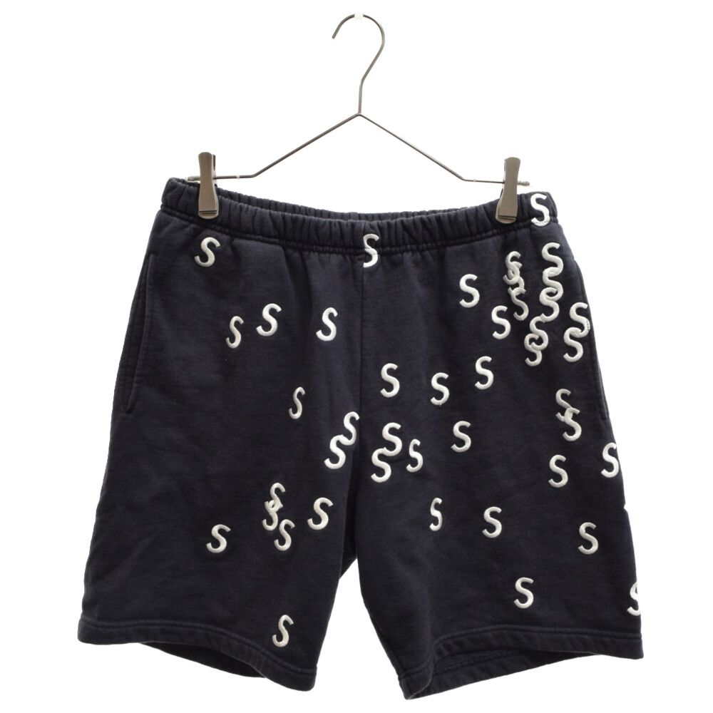 SUPREME (シュプリーム) 21SS Embroidered S Logo Sweatshort エンブロイダードSロゴスウェットショーツ  ハーフパンツ ネイビー - メルカリ