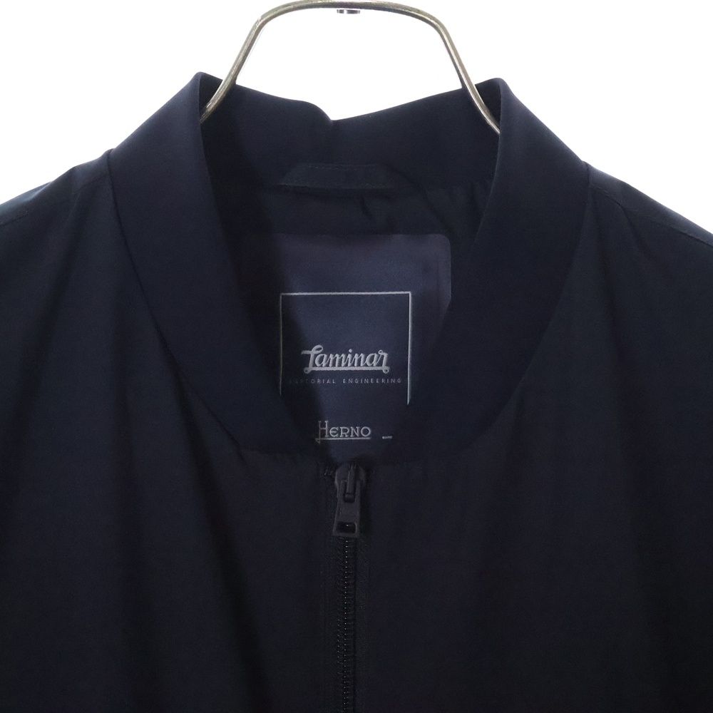 HERNO/ヘルノ MA-1 ブルゾン ゴアテックス ラミナー Laminar ゴアテックス ネイビー ステンカラーコート【Herno Laminar