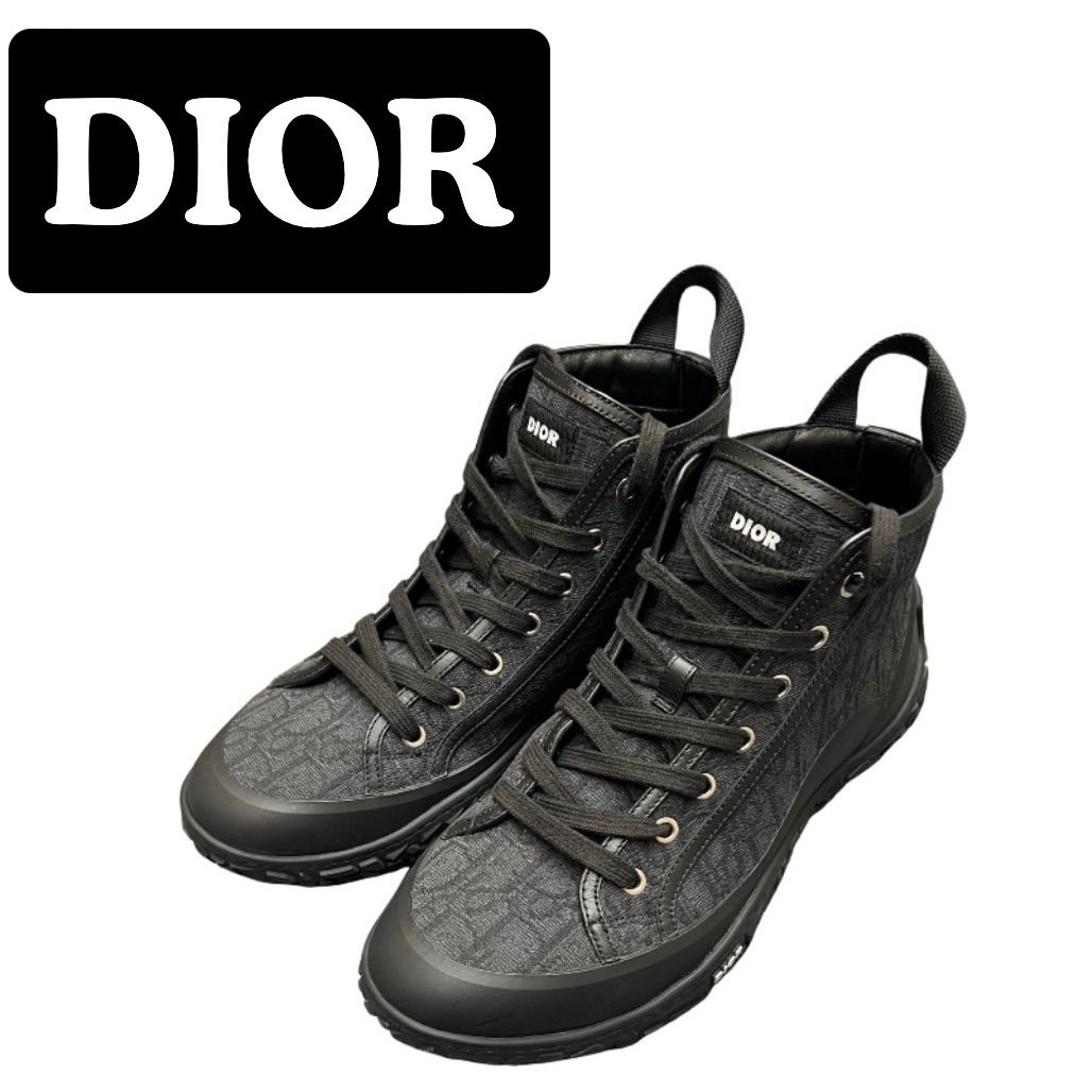 DIOR (ディオール) オブリーク 黒 ジャカード ハイトップ B28 【レア】 r102