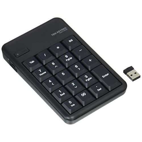 エレコム USB-A テンキー ワイヤレス レシーバー付属 メンブレン 1000万回高耐久 ブラック TK-TDM017BK