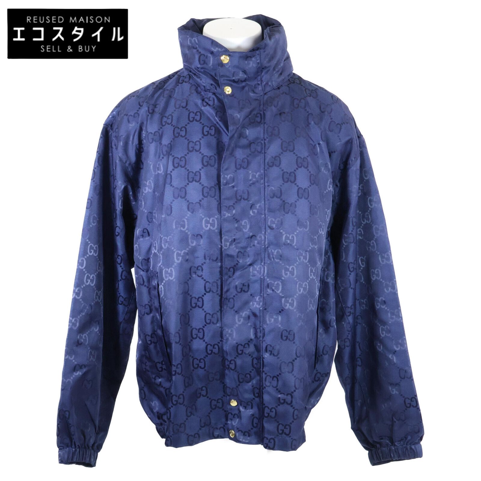 GUCCI グッチ 正規|22SS 694168 ナイロンキャンバス ジップアップ 52
