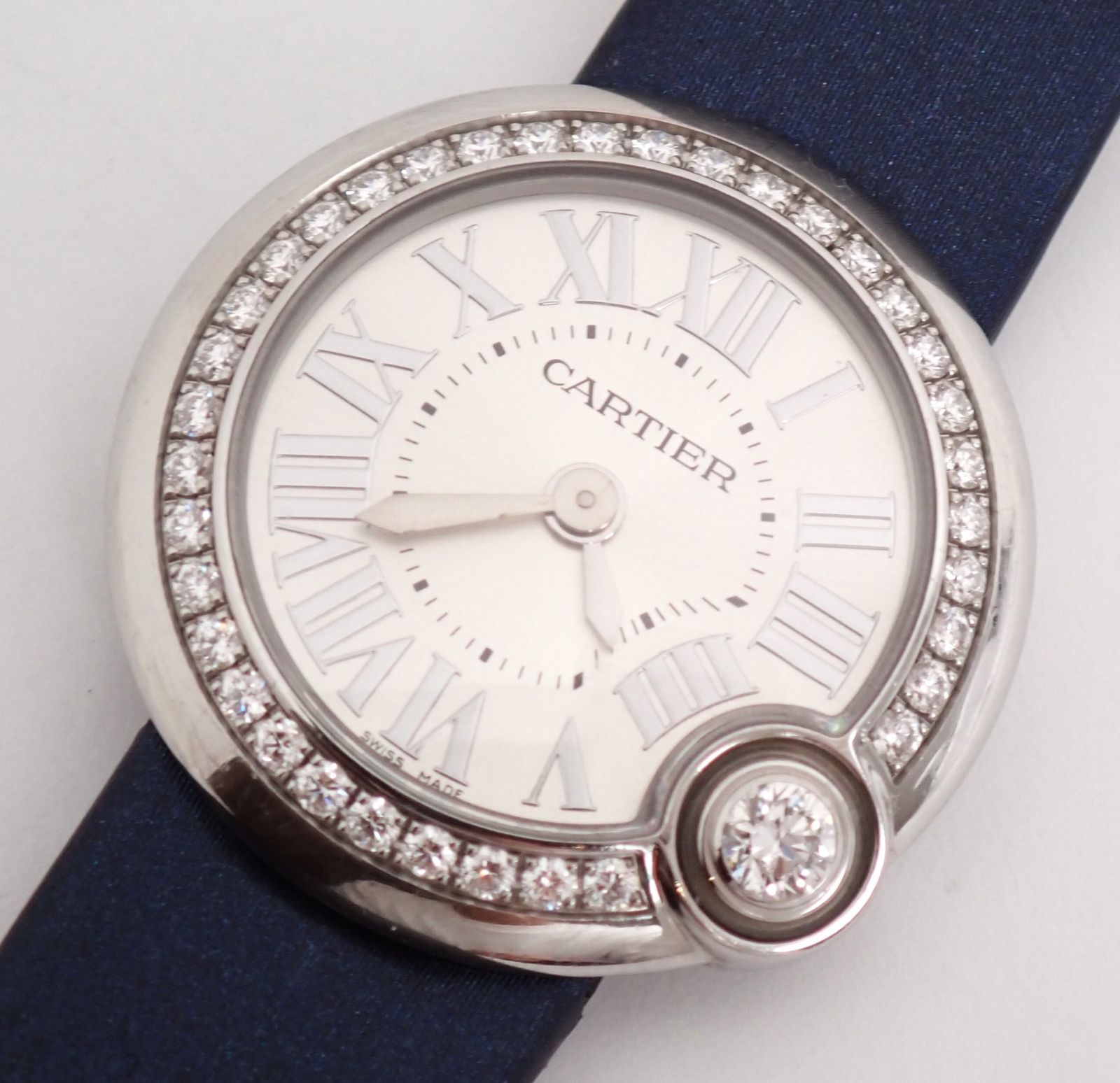 美品 Cartier(カルティエ) バロンブラン W4BL0002 SS/革 QZ クォーツ  