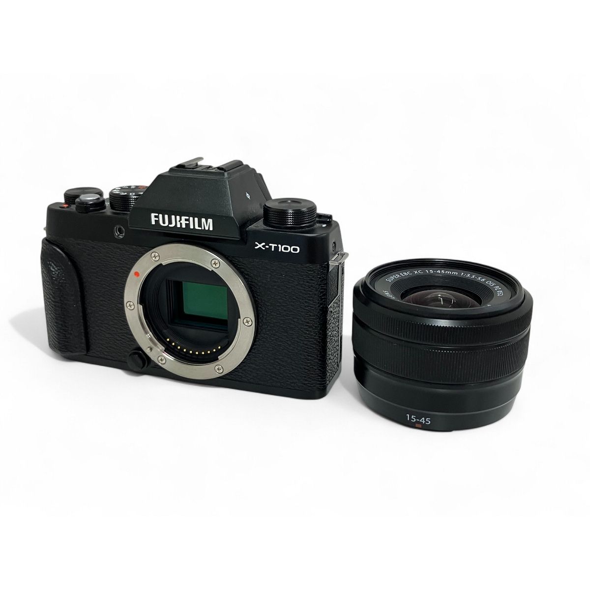 FUJIFILM X-T100 XC 15-45mm F3.5-5.6 OIS PZ レンズキット ブラック 富士フィルム デジタル ミラーレス 一眼 カメラ T9953096