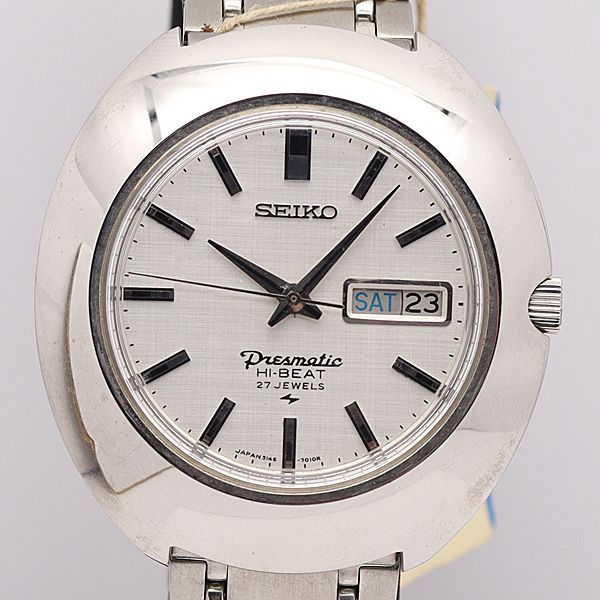 【レア】 SEIKO セイコー プレスマチック5146-7000 自動巻　稼働品 セイコー プレスマチック 1969年製 Ref.5146-7000 箱、タグ付き