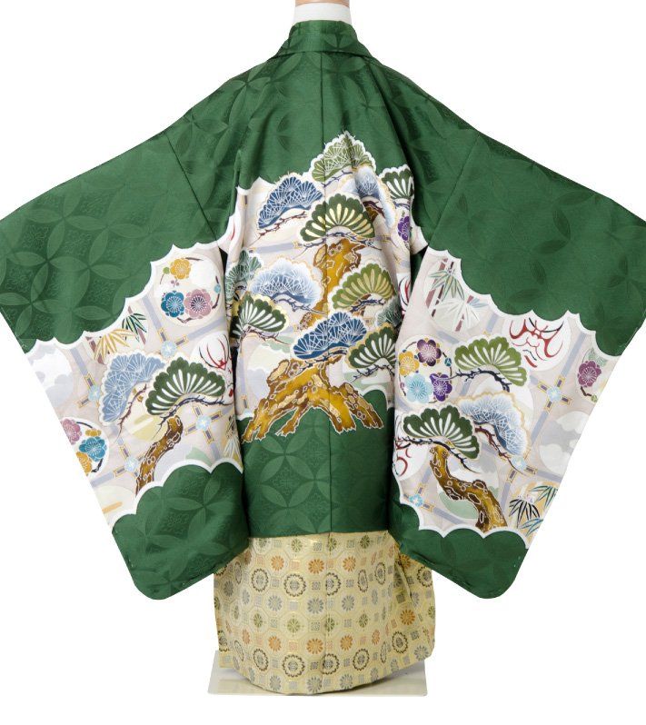 七五三 羽織セット 男の子 羽織 着物 長襦袢 半衿付き 5歳 No.133