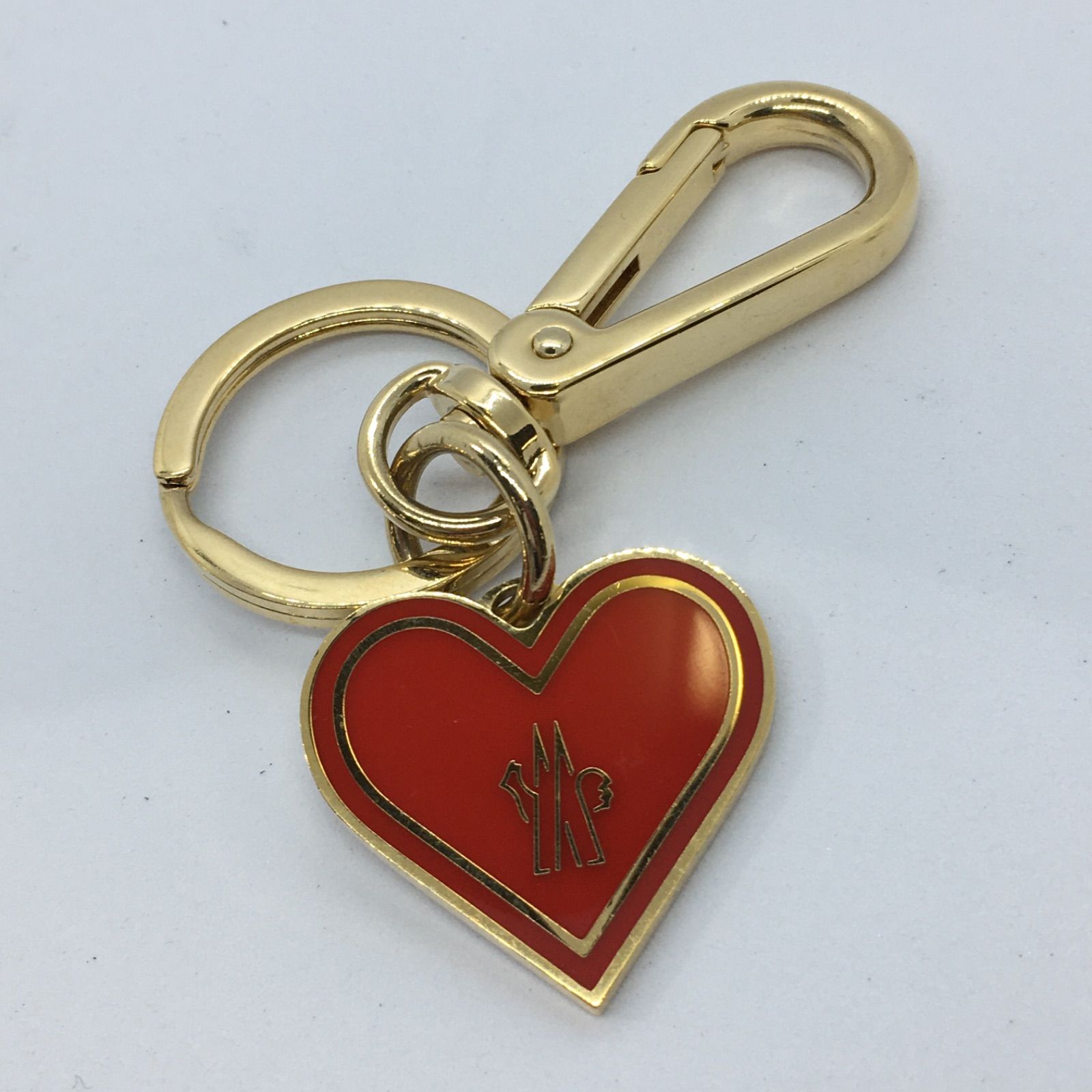 美品】 MONCLER モンクレール ハート キーリング キーホルダー キー