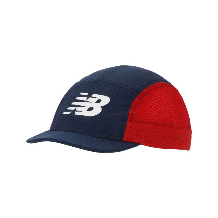 ニューバランス 帽子 ジュニア メッシュキャップ Newbalance キッズ サッカーキャップ スポーツキャップ 子ども用  通気性 スポーツウエア 運動 熱中症対策 レッド/ネイビー/LAH51023-TRE