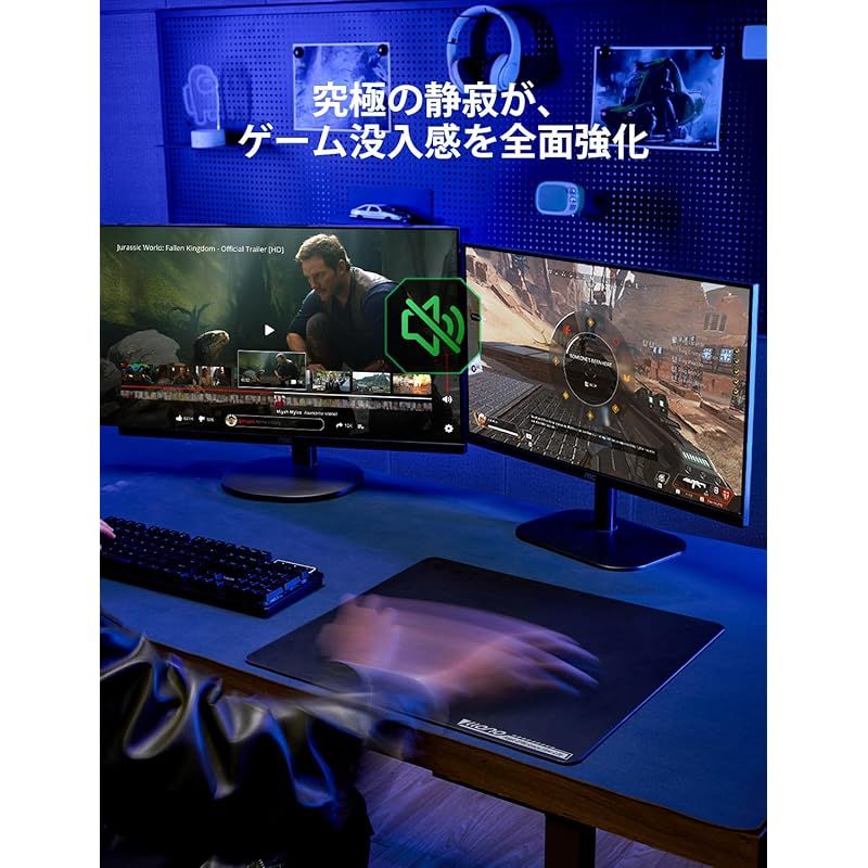 llano ガラスマウスパッド 驚異の0.85μ精度 どんな動きも完璧に捉える! ガラスマウスパッド ゲーミングマウスパッド 0.08μ高精度サンドブラスト表面 滑り止め底 手入れ簡単 ほこり取り布付き L 350 300mm 厚さ 3mm MP002 1