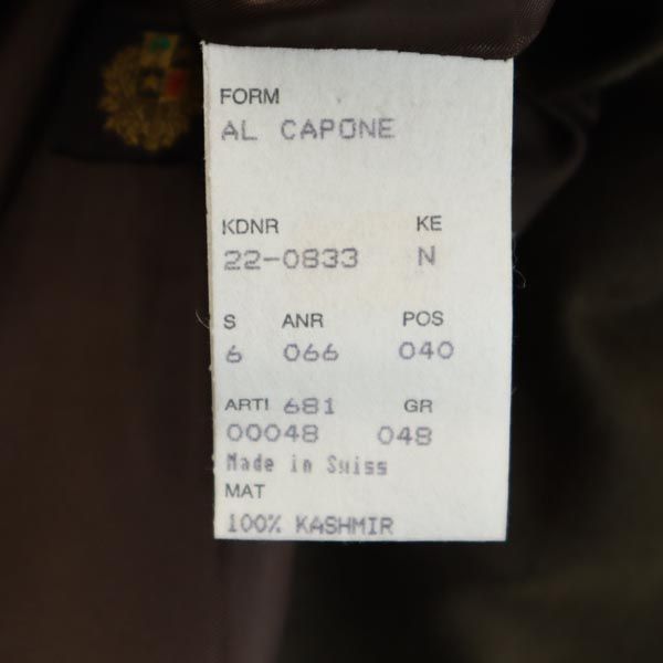 ロロピアーナ ヒューゴボス スイス製 カシミヤ 100％ テーラードジャケット カーキ Loro Piana HUGO BOSS ダブルボタン