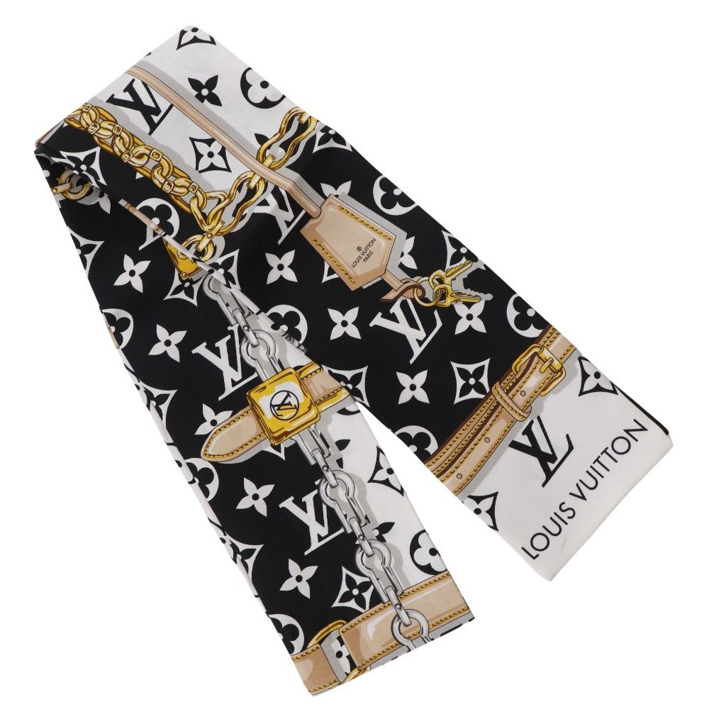 LOUIS VUITTON ルイ ヴィトン バンドー･モノグラム コンフィデンシャル M78656 シルク ホワイト レディース スカーフ