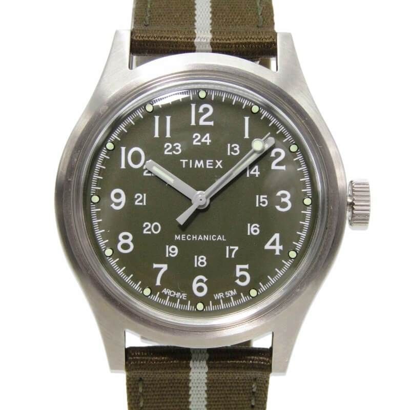 TIMEX タイメックス TW2U69000 MK1 メカニカルキャンパー 手巻き Mechanical 36mm 復刻 ミリタリー ナイロン アナログ グリーン 28009878