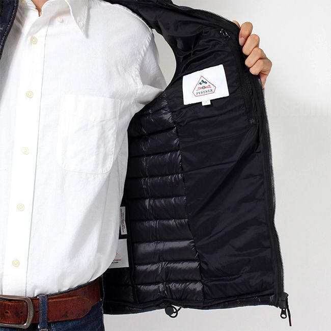 【新品未使用】 PYRENEX ピレネックス ダウンベスト メンズ MENS BRUCE VEST ブラック XS HMQ027