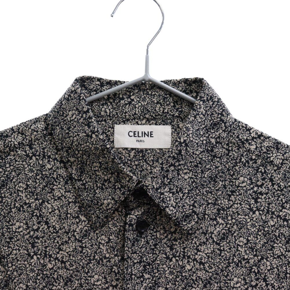 CELINE フラワープリント 長袖シャツ
