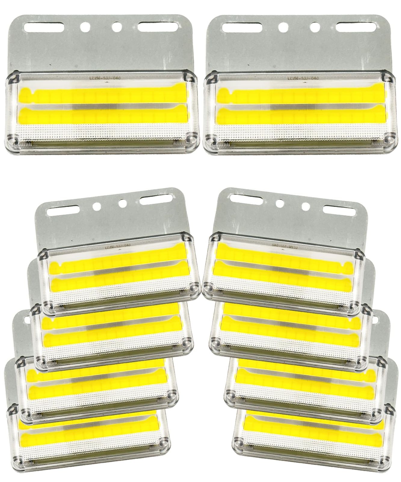 【迅速発送】HTharros サイドマーカー 24v トラック用 led ダウンライト マーカー 高輝度 COB LED ランプ 車幅灯 車側灯 10個セット （アンバー）