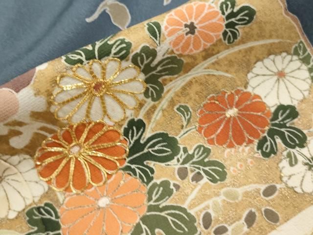 訪問着 総刺繍 平安の風景 縮緬 薄茶色 KK-1536 訪問着 総刺繍 平安の風景 縮緬 薄茶色 KK-1536 - メルカリ