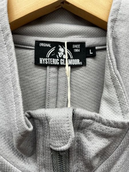 HYSTERIC GLAMOUR ヒステリックグラマー ガール ロゴ サイドライン トラックジャケット ジャージ 02192CJ01484 グレー ピンク