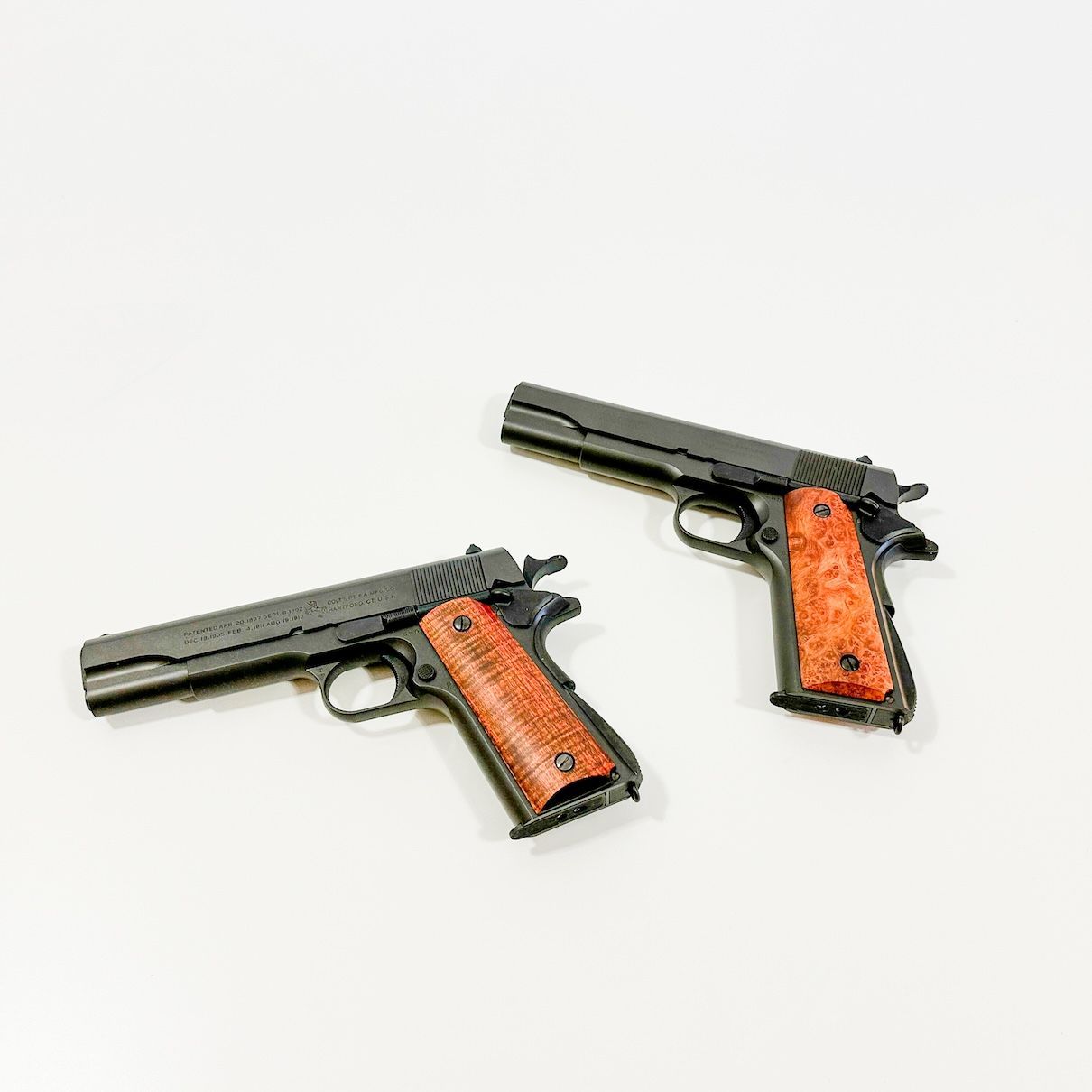 ＜伊早坂秀一＞名銃コルトガバメント・超銘木グリップカスタムエアガン 伊早坂秀一＞名銃コルトガバメント・超銘木グリップカスタム