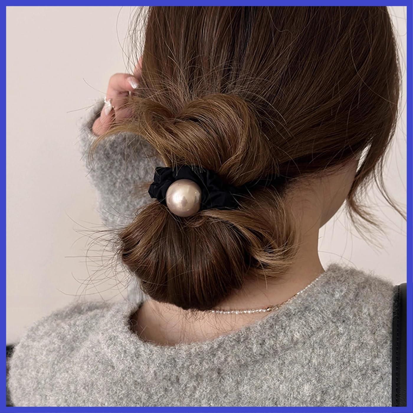 BetterJonny ヘアゴム ヘアゴム おしゃれ 跡がつかないヘアゴム パール 