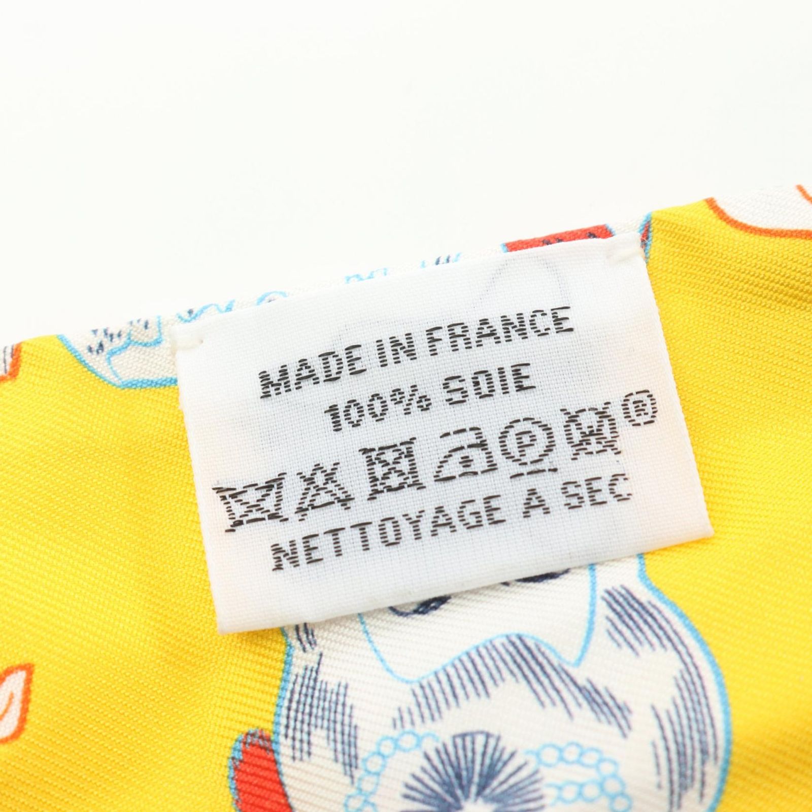 エルメス HERMES スカーフ ツイリー DRESS CODE イエロー シルク