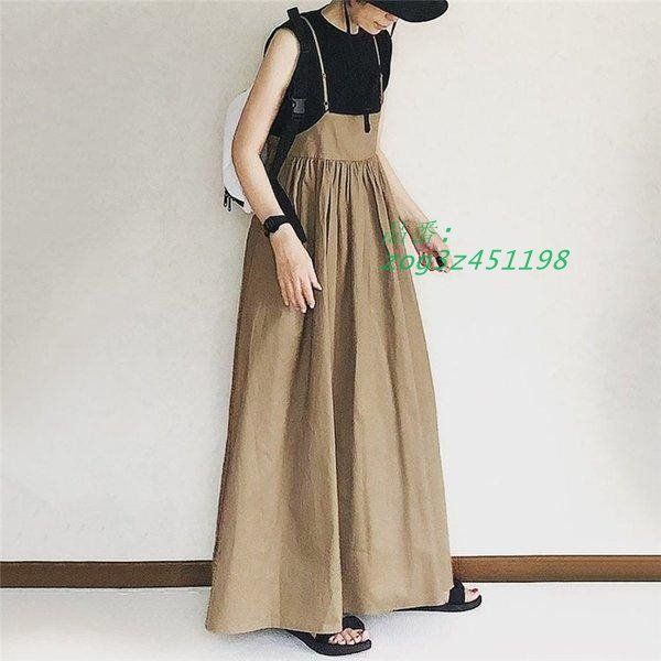 ✴︎リメイクワンピース＊トップスゆったり＊サウスポーキャンティー＊ラムラム☆ キャミソールワンピース ワンピース レディース 夏 秋 ロング